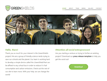 Tablet Screenshot of greenshieldsproject.com